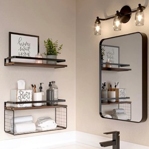 Wall-mounted Bathroom Shelf 60X70cm 3-layer Storage Rack With Basket For Toilet <b>Paper</b> And Towels - Product Image 4