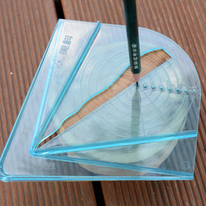 Localisateur de centre pour <span class=keywords><strong>bois</strong></span> irrégulier, Règle de centrage pour menuiserie, Jauge de traçage de lignes circulaires, Outil de détection de centre - Product Image 3