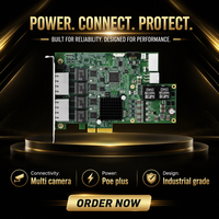ADLINK PCIe-GIE74 Carte PCI Express x4 avec 4 ports GigE Vision PoE+ Frame Grabber