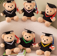 Songshan jouets personnalisé imprimé logo de l'école mignon docteur doux ours animal en peluche Graduation ours en peluche jouets en peluche cadeaux pour étudiant