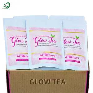 Chinaherbes private label naturale a base di erbe detox della pelle bellezza sbiancante bagliore di tè riduce la risposta della pelle alle radiazioni UV