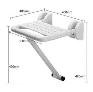 Grand tabouret de bain pliant en acier inoxydable élargi chaise de douche <span class=keywords><strong>pour</strong></span> personnes âgées handicapées tenture murale <span class=keywords><strong>accessoire</strong></span> de siège de <span class=keywords><strong>toilette</strong></span> de sécurité - Product Image 3