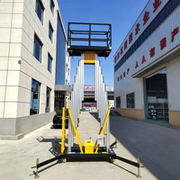 Nouvelle plateforme de travail aérien verticale renforcée en alliage d'aluminium JCPROTECH, élévateur hydraulique pour personnel, stabilisateurs robustes, 560 kg