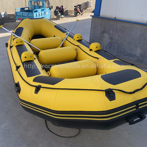 Nrs 14ft Tự Bè Trắng Nước Hypalon <span class=keywords><strong>Inflatable</strong></span> Sông Đi Bè Thuyền Pvc Bè Thuyền Với Sàn Bơm Hơi - Product Image 2