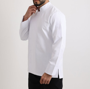 Custom White Chef Long Sleeve Men's Kitchen Accessories Autumn <strong>Winter</strong> Work <strong>Clothes</strong> for Hotel Restaurant Restaurant <strong>Bar</strong> Uniforms - Product Image 2