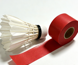 Bande adhésive de remplacement pour <span class=keywords><strong>raquette</strong></span> de badminton OEM, douce, collante, absorbant la transpiration, pour <span class=keywords><strong>raquette</strong></span> de badminton, aides d'entraînement de tennis, 25 mm, violet/rouge - Product Image 4