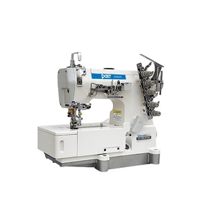Machine à coudre industrielle à point de recouvrement à lit plat à grande vitesse DT 500-01CB, 3 aiguilles, 5 fils - Product Image 1