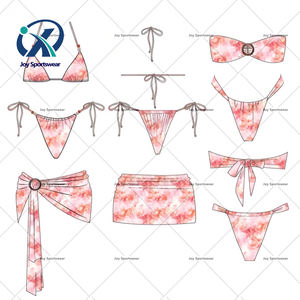 Designer De Luxo Swimwear Personalizado Impresso Bikini com Logotipo Ternos De Banho Das Mulheres <span class=keywords><strong>Sarong</strong></span> Swimwear Bikini - Product Image 1