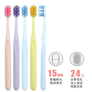 Brosse à dents personnalisée Sanfeng pour adultes, poils en nylon doux, tête large, usage domestique, directement de l'usine - Product Image 2