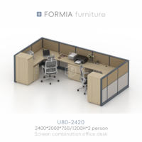 Meubles de bureau modernes, poste de travail en cubique pour centre d'appels, table de travail, cloison de bureau, bureau d'ordinateur, poste de travail modulaire pour 2 personnes