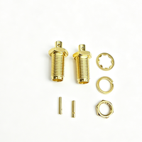 Connecteur RF SMA femelle à souder pour câble coaxial semi-rigide/semi-flexible RG405 (0,086 pouces) pour instruments micro-ondes