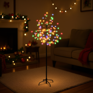 Sapin de Noël LED coloré, multicolore, à brancher, décoratif, lumineux, pour intérieur - Product Image 2