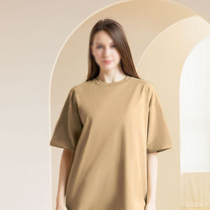 Alta Qualidade 300Gsm Loose <span class=keywords><strong>Drop</strong></span> Ombro Tshirts Personalizado Manga Curta Oversized 100% Algodão Cor Sólida T-shirt - Product Image 4
