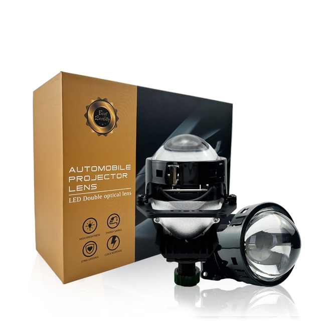 Factory Custom Bi-LED Projector Lens Headlights 3 Inch H4 H7 H11 Warm White 6500K LED Chip 55W Car Front Lamp for Automobile