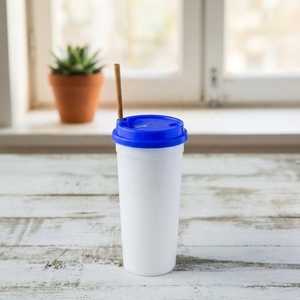 HACAMY PP <b>Plastic</b> Reusable Travel <b>Cup</b> with Spill Resistant Lid, Durable <b>Drinking</b> Tumbler for Hot and Cold Beverages - Product Image 1