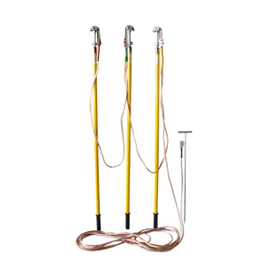 Tandem High Voltage Electrical Copper Earth Ground Rod Grounding Set