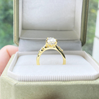 Bague de fiançailles solitaire en or 14K 18K avec diamant de laboratoire 2 carats, modèle personnalisé, par Madonna Lab Grown Diamond