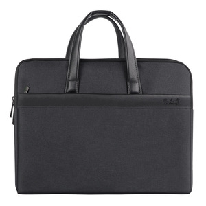 Portable Briefcase Zippered Office Bag 38x29x4.5cm Oxford Cloth Business Meeting Document Bag Unisex Black - Product Image 2