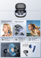 Écouteurs sans fil Yesido BT6.0 ANC+ENC - Réduction de bruit de -30 dB, 4 micros, écouteurs Bluetooth, ajustement ergonomique, casque sans fil TWS43