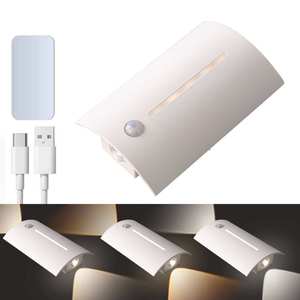 Rechargeable LED Motion <b>Sensor</b> <b>Light</b> 3-Color Dimmable Indoor Lighting for Bedroom <b>Switch</b> Cold White Cabinet Closet WD-PIR42 - Product Image 4