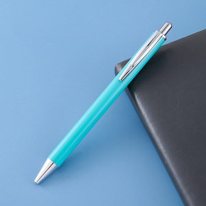 Candy Color Slim <b>Retractable</b> Metal Ballpoint <b>Pen</b> Custom Logo Smooth Oil Ink Office Student Promotional Wholesale Advertising <b>Pen</b> - Product Image 4