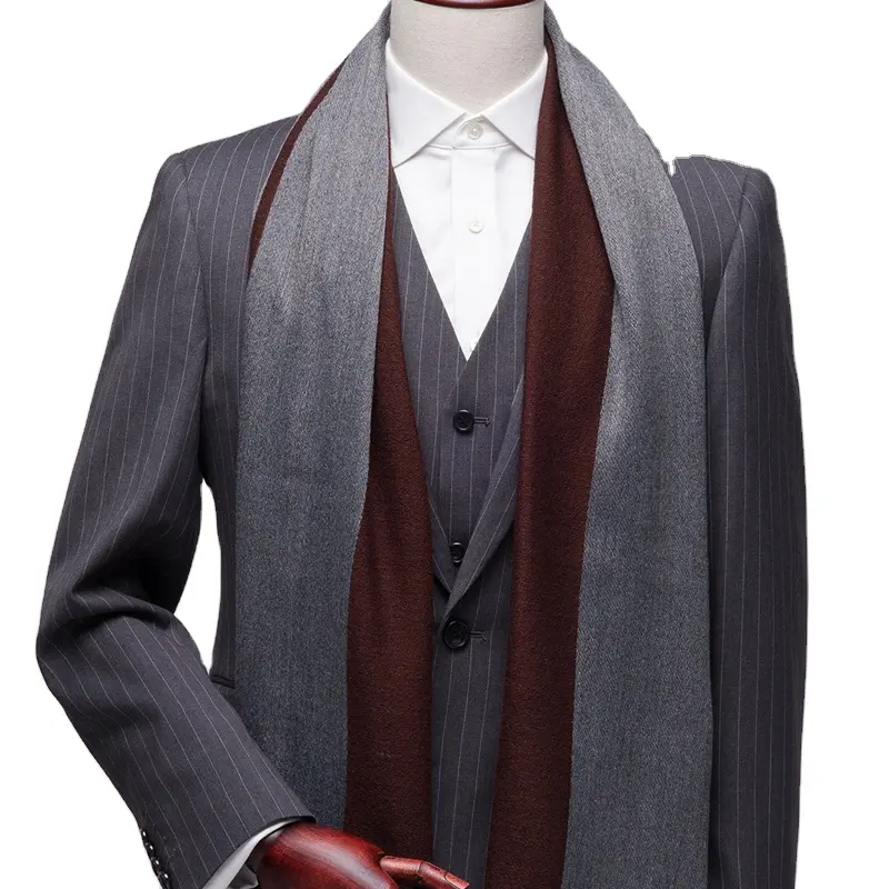 Classic Plain Design Mens Winter Cashmere Feel Warm Scarf