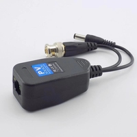 Connecteurs émetteur-récepteur actif BNC, pour caméra de vidéosurveillance HDTVI/AHD, 1 pièce, CCTV, puissance BNC, RJ45, mâle