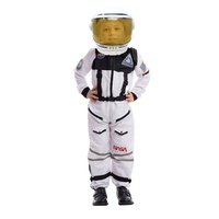Disfraz de Astronauta Piloto de la NASA con Casco de Visera Móvil para Niños