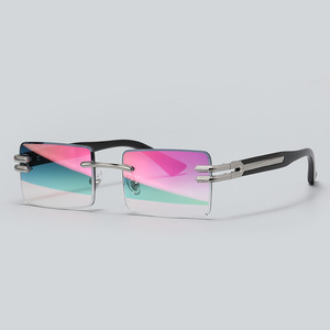 Gafas Rectangulares Sin Montura con Filtro de Luz Azul, Unisex, Ligeras, Lentes de Resina, para Todas las Formas de Rostro, Gafas Ópticas para Adultos - Product Image 3