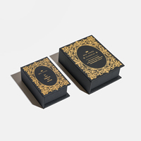 Scatola Regalo di Lusso a Forma di Libro in Cartone Nero Personalizzata, Disponibile all'Ingrosso