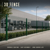Panneau de clôture 3D en treillis d'acier revêtu, durable, facile à assembler, résistant aux intempéries, pour aéroports et aérodromes