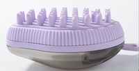 Bain de massage pour animaux de compagnie 2 en 1, peigne de massage pour chat et chien, élimine les poils flottants remplis de gel douche, produits de nettoyage