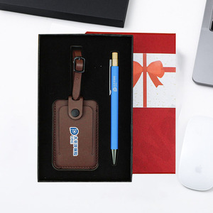 Besery Promotionnel Entreprise Entreprise Métal Stylo et Bagages Étiquette de Bagage Rose Ensemble Voyage <span class=keywords><strong>Registre</strong></span> Bureau Personnalisé Coffrets Cadeaux - Product Image 1