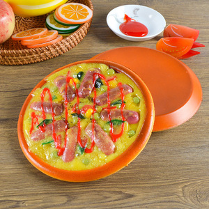 Modelo de comida simulada de pizza con salchicha y camarones, decoración para restaurantes y cafeterías occidentales, accesorio para rodajes de cine y televisión. - Product Image 2
