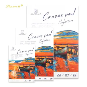 Drawing Canvas Paper A3 A4 A5 Size 10 Sheets 100% Cotton Oil Painting Blank Canvas Pad For Art Painting Books