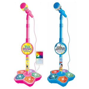 Enfants bébé karaoké chantant éducation précoce <span class=keywords><strong>Puzzle</strong></span> jouet multifonctionnel Simulation bureau debout Microphone filaire avec lumière - Product Image 2