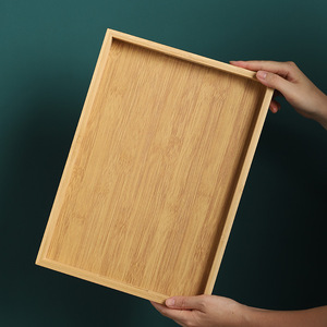 Japanese-style bamboo <b>tray</b>, hotel/business dining plate, right-angled <b>tray</b>, <b>tea</b> <b>tray</b>, household bamboo plate, restaurant fruit - Product Image 4
