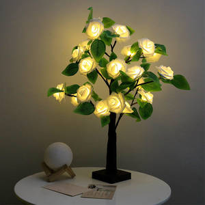 24 LED Baumlichter Led Valentinstag Rosen Indoor Party Dekoration Tischdekoration Licht Bonsai Baumlicht - Product Image 1