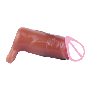 FAAK Ultra-Soft Penis Enlarger für Paare Cock Enlarger Sexspielzeug für Männer Wieder verwendbare Penis ärmel Soft Extender Dildo Kondome - Product Image 4