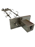 Kits de rôtissoires doubles en acier inoxydable avec boîte de vitesses pour barbecue argentin réglable