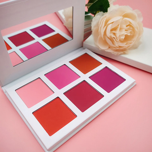 พาเลทท์ไฮไลท์เตอร์ คอนทัวร์ บลัชออน แบบอัดแข็ง สีชัด ติดทนนาน 6 สี สำหรับ DIY - Product Image 5
