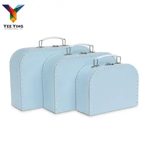 Durable Crafts Paperboard Suitcase Storage Cardboard Paper Box Suitcase With Handle