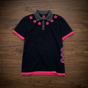 เสื้อเชิ้ตลายทางผู้ชาย แขนสั้น ผ้าฝ้ายอ๊อกซ์ฟอร์ด โลโก้ด้านหน้า ดีไซน์แบบคัตเอาท์ สีดำ สีเขียว ทรงปกติ - Product Image 1