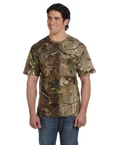 T-shirt camouflage pour homme, coupe ample, col ras du cou, dernière conception