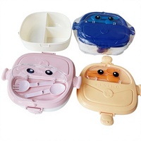 Boîte à bento Peter Pan pour enfants, en plastique de qualité alimentaire, grande capacité, compartiments divisés, design mignon de dessin animé, boîte à lunch