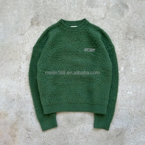 เสื้อสเวตเตอร์ขนโมแฮร์คุณภาพสูงแบบสั่งทำพิเศษสำหรับผู้ชาย เสื้อแขนยาวเนื้อนุ่มแบบเรียบง่ายสำหรับฤดูหนาว เสื้อไหมพรมขนโมแฮร์ถัก - Product Image 1