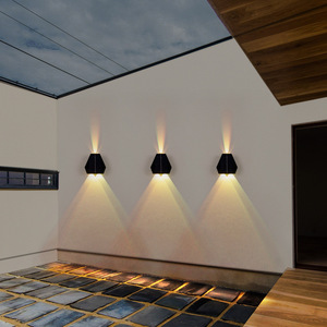 Projecteur de lavage de mur extérieur cour villa entrée éclairage <span class=keywords><strong>professionnel</strong></span> extérieur étanche solaire applique murale bidirectionnelle - Product Image 4