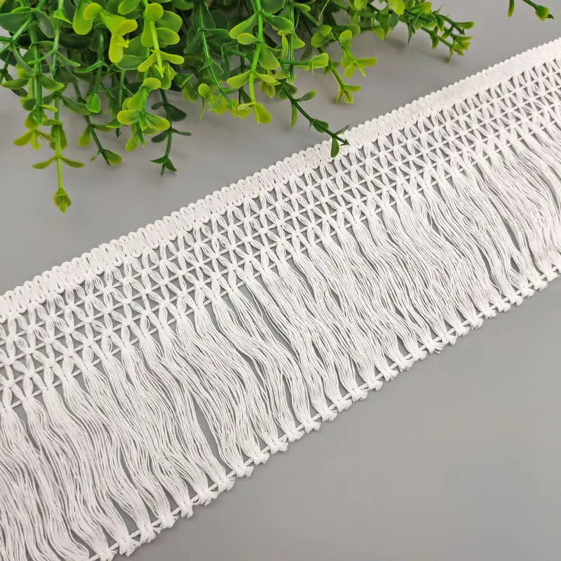 Wholesale Hot Sale Chemical Ribbon Cotton Fringed Lace Embroidery Fabric For Garment