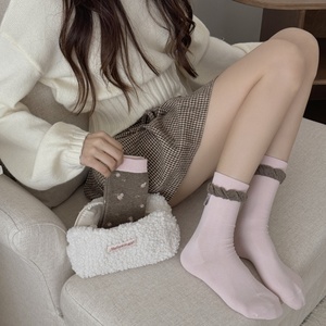 Calcetines casuales de algodón puro, unisex, con estampado floral pequeño, <span class=keywords><strong>sin</strong></span> costuras, absorbentes del sudor, hasta la pantorrilla, novedad de verano. - Product Image 4