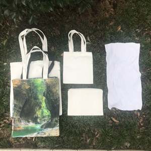 Bolsas de tela largas 100% poliéster al por mayor, 34*40cm, para sublimación, grosor medio, blancas, para manualidades DIY y decoración en blanco - Product Image 2